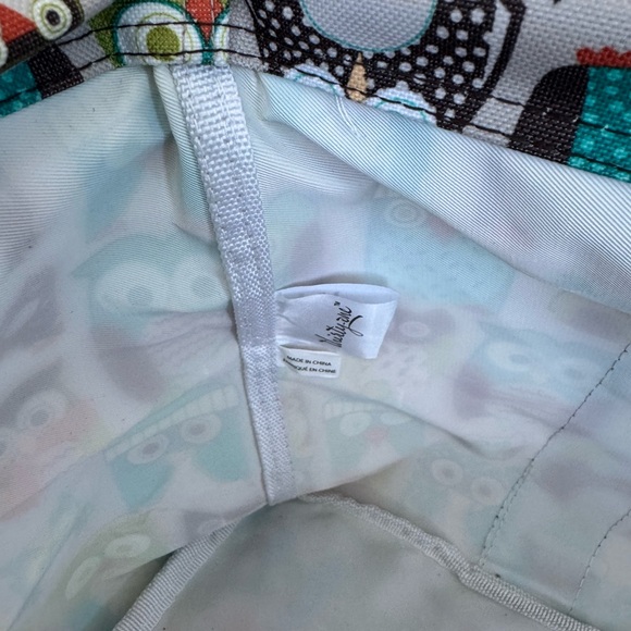 🦉💛Thirty-One Utility Owl Print Tote With Clear Cover - Picture 9 of 13